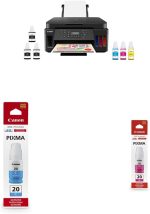 Canon PIXMA G6020 All-in-One Supertank Wireless (Megatank) Printer, Copier and Scan with Mobile Printing, Black, Works with Alexa